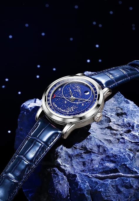 SJF Master Luxury Mens Moon Watches 44mm Starry Sky 6104 .